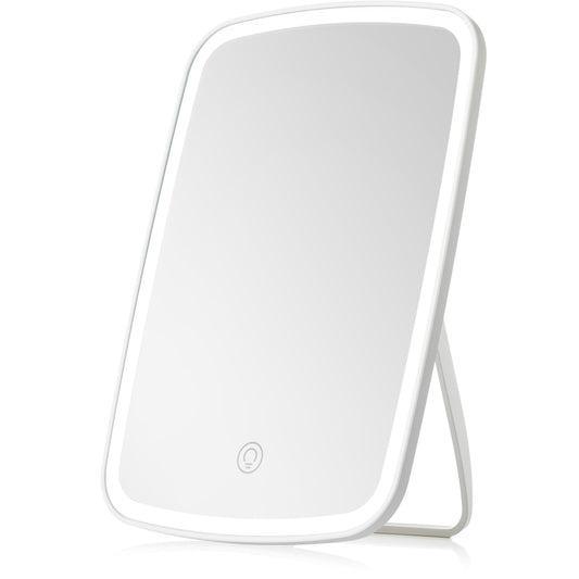 NEZZOE Rechargeable Makeup Mirror with Lights Portable Travel Lighted Vanity Mirror Dimmable Touch Screen Tabletop LED Make up Mirror