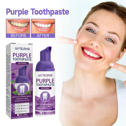 Purple Tooth Whitening Toothpaste, Brightens Teeth