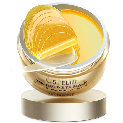 Under Eye Patches 40 Pairs 24K Gold Eye Masks with Collagen