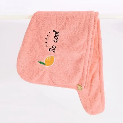Quick-Dry Coral Fleece Towel Turban, Soft Shower