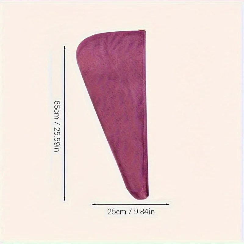Quick-Dry Coral Fleece Towel Turban, Soft Shower