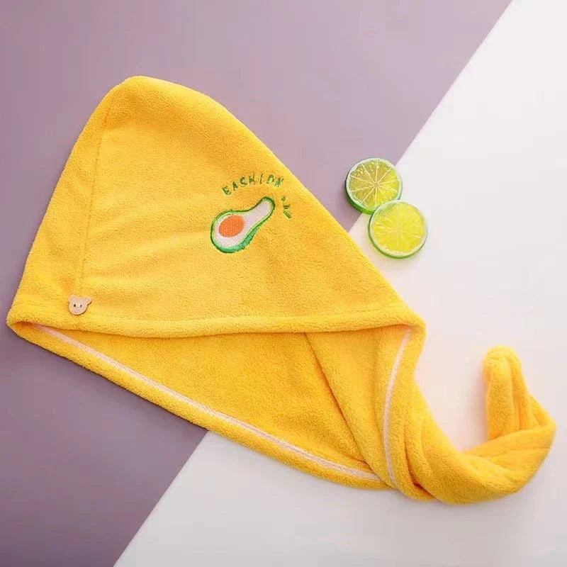 Quick-Dry Coral Fleece Towel Turban, Soft Shower