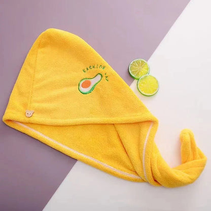 Quick-Dry Coral Fleece Towel Turban, Soft Shower