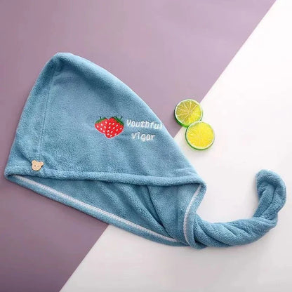 Quick-Dry Coral Fleece Towel Turban, Soft Shower