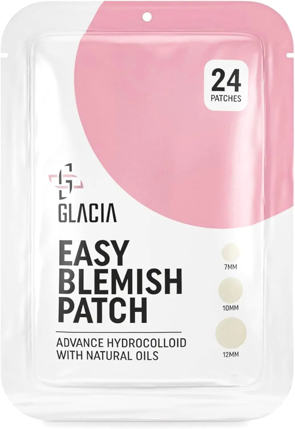 Spot Patches by Glacia® – 24 Pack of Hydrocolloid Skin Patches for All Skin Types – Gentle and Natural Patches for Clear and Smooth Skin